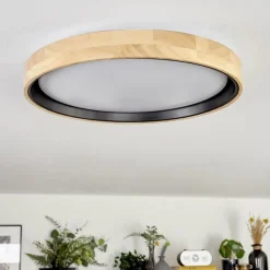 Luminaires Scandinaves-hofstein Melstad Plafonnier LED Écru, Noir, Blanc, 1 lumière