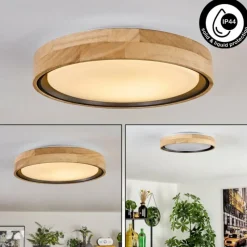 Luminaires Scandinaves-hofstein Melstad Plafonnier LED Écru, Noir, Blanc, 1 lumière