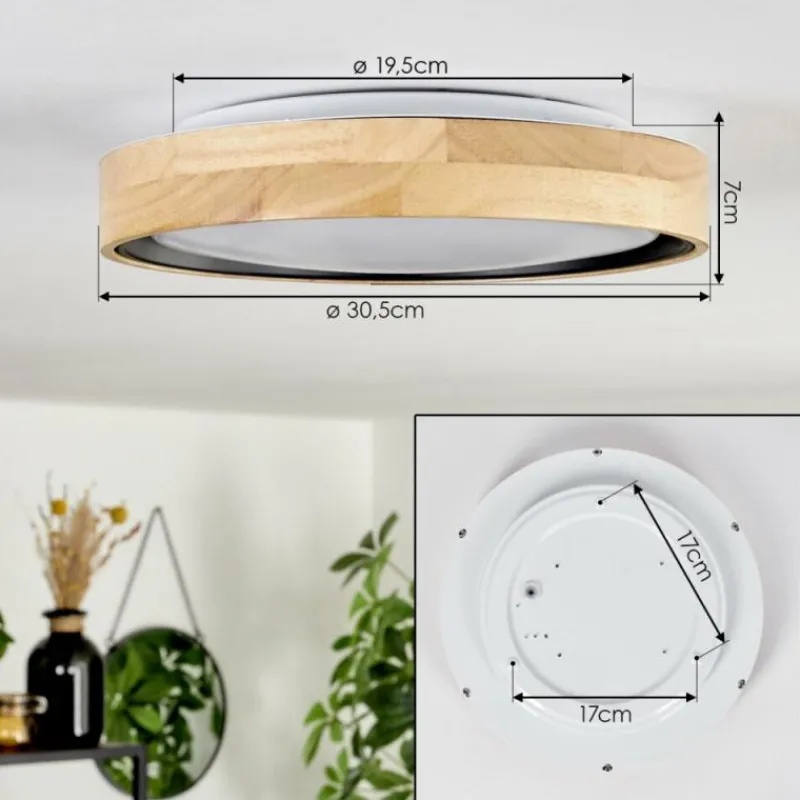 Luminaires Scandinaves-hofstein Melstad Plafonnier LED Écru, Noir, Blanc, 1 lumière