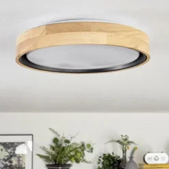 Luminaires Scandinaves-hofstein Melstad Plafonnier LED Écru, Noir, Blanc, 1 lumière