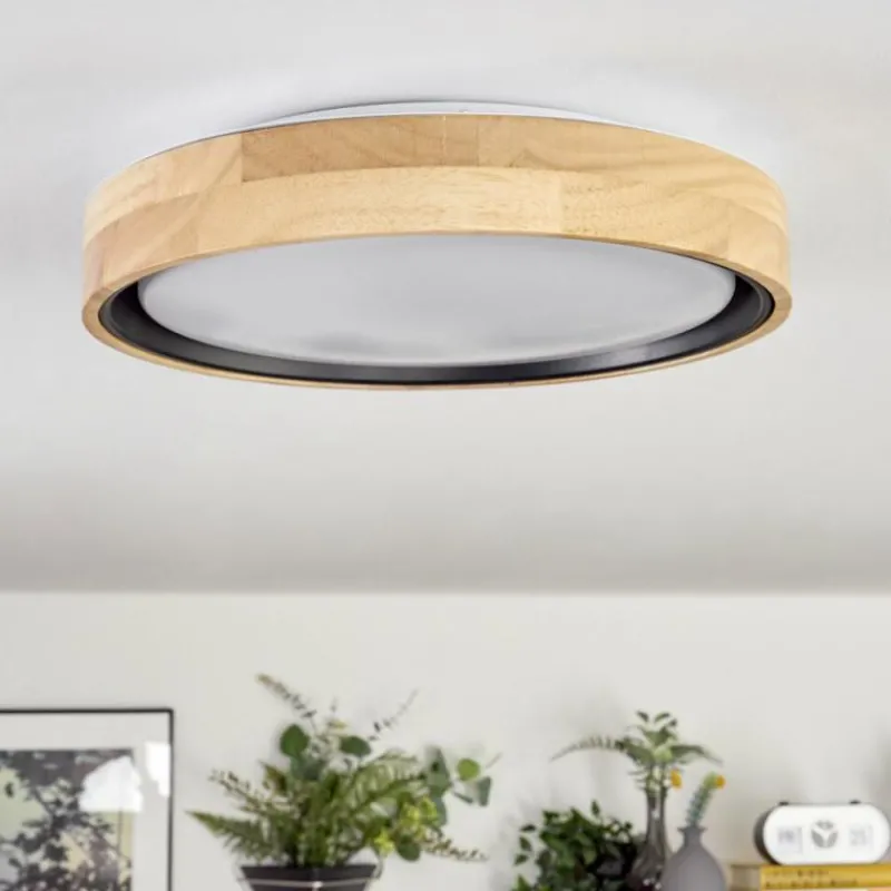 Luminaires Scandinaves-hofstein Melstad Plafonnier LED Écru, Noir, Blanc, 1 lumière