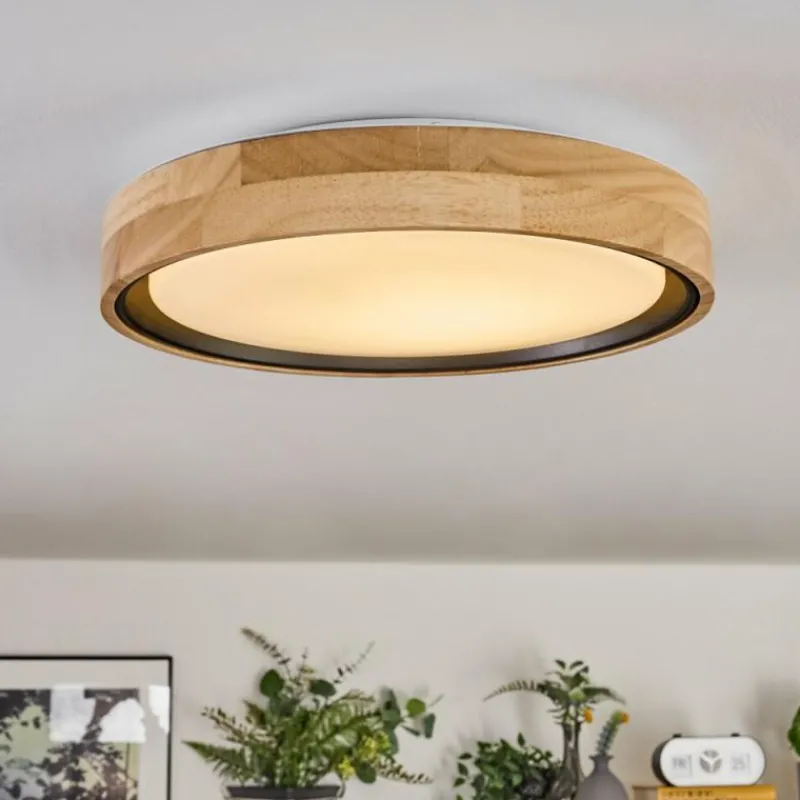 Luminaires Scandinaves-hofstein Melstad Plafonnier LED Écru, Noir, Blanc, 1 lumière