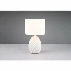 Lampes En Tissu-Luminaires Reality Melva Lampe à poser Blanc, 1 lumière