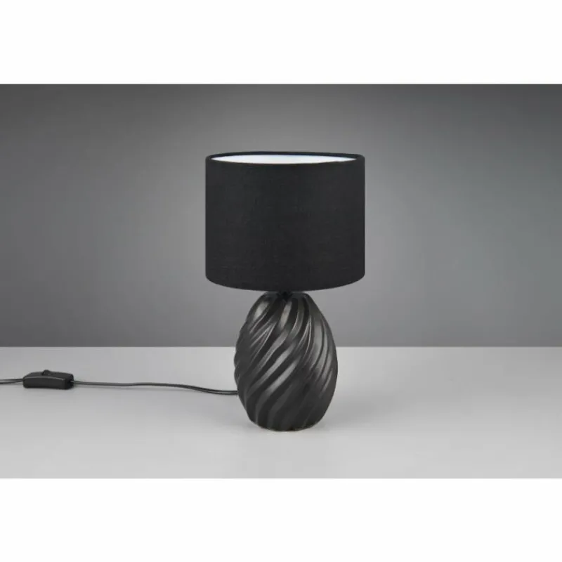 Lampes En Tissu-Luminaires Reality Melva Lampe à poser Noir, 1 lumière