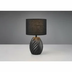 Lampes En Tissu-Luminaires Reality Melva Lampe à poser Noir, 1 lumière