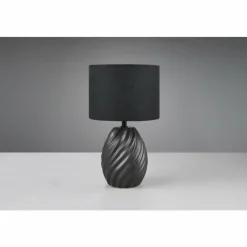 Lampes En Tissu-Luminaires Reality Melva Lampe à poser Noir, 1 lumière