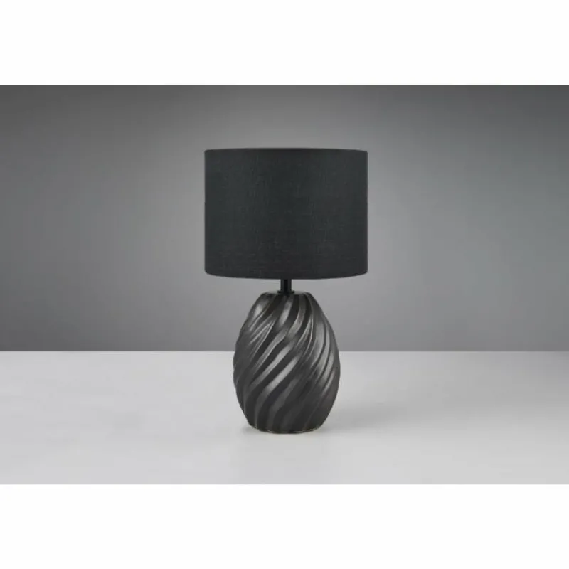 Lampes En Tissu-Luminaires Reality Melva Lampe à poser Noir, 1 lumière