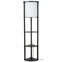 Lampes En Tissu-Luminaires Lucide MENNO Lampadaire Noir, 1 lumière
