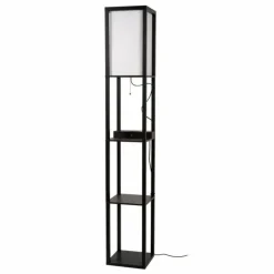 Lampes En Tissu-Luminaires Lucide MENNO Lampadaire Noir, 1 lumière