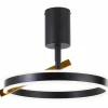Lampes Industrielles-Luminaires Brilliant Merida Plafonnier LED Noir, 1 lumière, Télécommandes