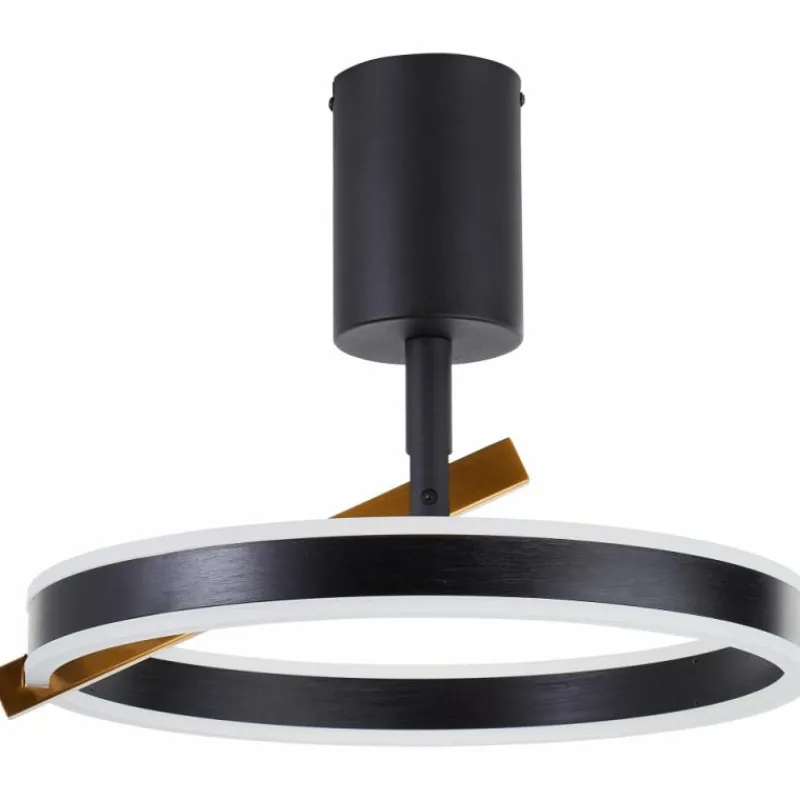 Lampes Industrielles-Luminaires Brilliant Merida Plafonnier LED Noir, 1 lumière, Télécommandes