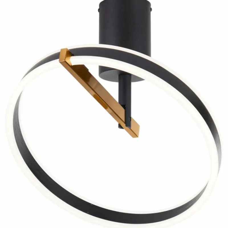 Lampes Industrielles-Luminaires Brilliant Merida Plafonnier LED Noir, 1 lumière, Télécommandes