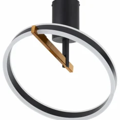 Lampes Industrielles-Luminaires Brilliant Merida Plafonnier LED Noir, 1 lumière, Télécommandes