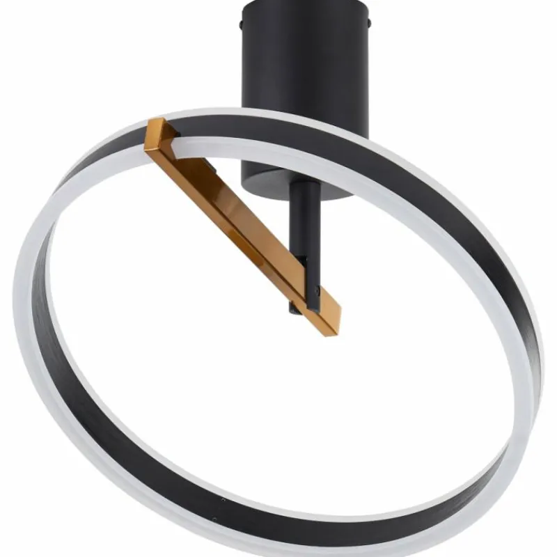 Lampes Industrielles-Luminaires Brilliant Merida Plafonnier LED Noir, 1 lumière, Télécommandes