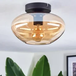 hofstein Mertola Plafonnier Ambre, 1 lumière