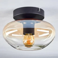hofstein Mertola Plafonnier Ambre, Clair, 1 lumière
