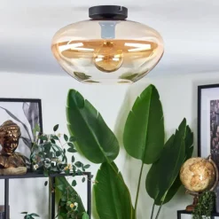 hofstein Mertola Plafonnier Ambre, Clair, 1 lumière