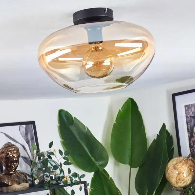 hofstein Mertola Plafonnier Ambre, Clair, 1 lumière