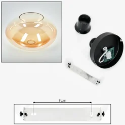 hofstein Mertola Plafonnier Ambre, Clair, 1 lumière