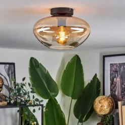 hofstein Mertola Plafonnier Ambre, Clair, 1 lumière
