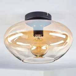 hofstein Mertola Plafonnier Ambre, Clair, 1 lumière