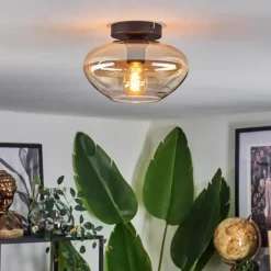 hofstein Mertola Plafonnier Ambre, Clair, 1 lumière