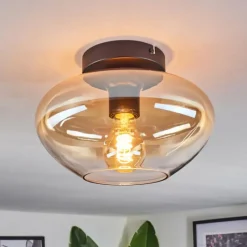 hofstein Mertola Plafonnier Ambre, Clair, 1 lumière
