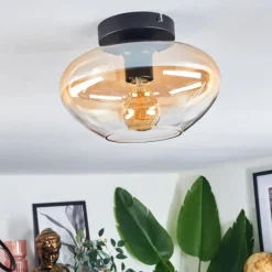hofstein Mertola Plafonnier Ambre, Clair, 1 lumière