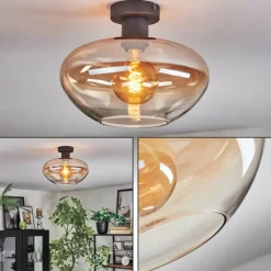 hofstein Mertola Plafonnier Ambre, Clair, 1 lumière