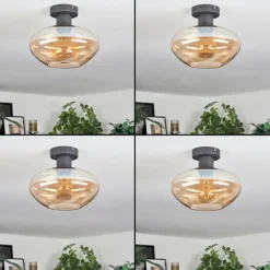 hofstein Mertola Plafonnier Ambre, 1 lumière