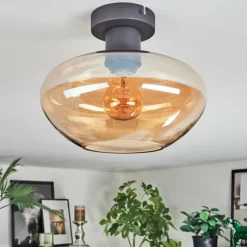 hofstein Mertola Plafonnier Ambre, 1 lumière
