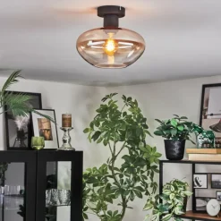 hofstein Mertola Plafonnier Ambre, Clair, 1 lumière