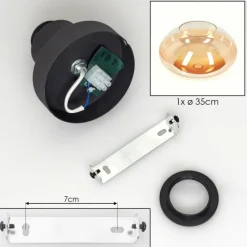 hofstein Mertola Plafonnier Ambre, Clair, 1 lumière