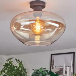 hofstein Mertola Plafonnier Ambre, Clair, 1 lumière