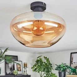 hofstein Mertola Plafonnier Ambre, 1 lumière