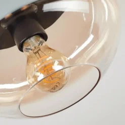 hofstein Mertola Plafonnier, Boule lumineuse Ambre, Clair, 1 lumière