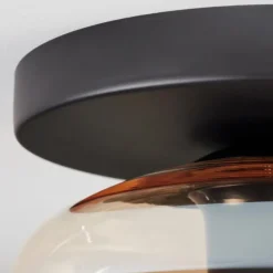 hofstein Mertola Plafonnier, Boule lumineuse Ambre, Clair, 1 lumière