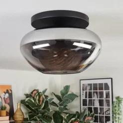 hofstein Mertola Plafonnier, Boule lumineuse Fumé, 1 lumière