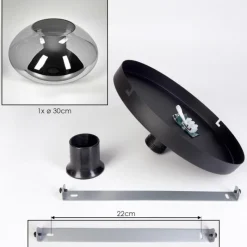 hofstein Mertola Plafonnier, Boule lumineuse Fumé, 1 lumière