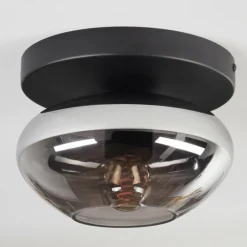 hofstein Mertola Plafonnier, Boule lumineuse Fumé, 1 lumière