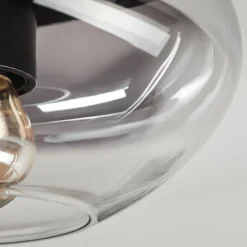 Suspension Verre Fumé-hofstein Mertola Plafonnier, Boule lumineuse Clair, Fumé, 1 lumière