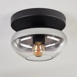 Suspension Verre Fumé-hofstein Mertola Plafonnier, Boule lumineuse Clair, Fumé, 1 lumière