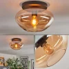 hofstein Mertola Plafonnier, Boule lumineuse Ambre, 1 lumière