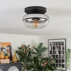 hofstein Mertola Plafonnier, Boule lumineuse Clair, Fumé, 1 lumière