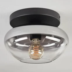 hofstein Mertola Plafonnier, Boule lumineuse Clair, Fumé, 1 lumière