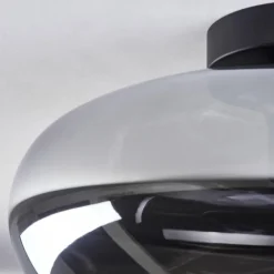 hofstein Mertola Plafonnier Chrome, Clair, Fumé, 1 lumière