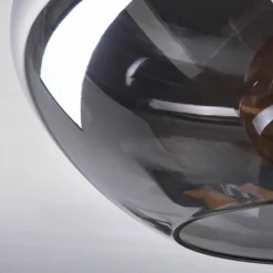 hofstein Mertola Plafonnier Chrome, Clair, Fumé, 1 lumière