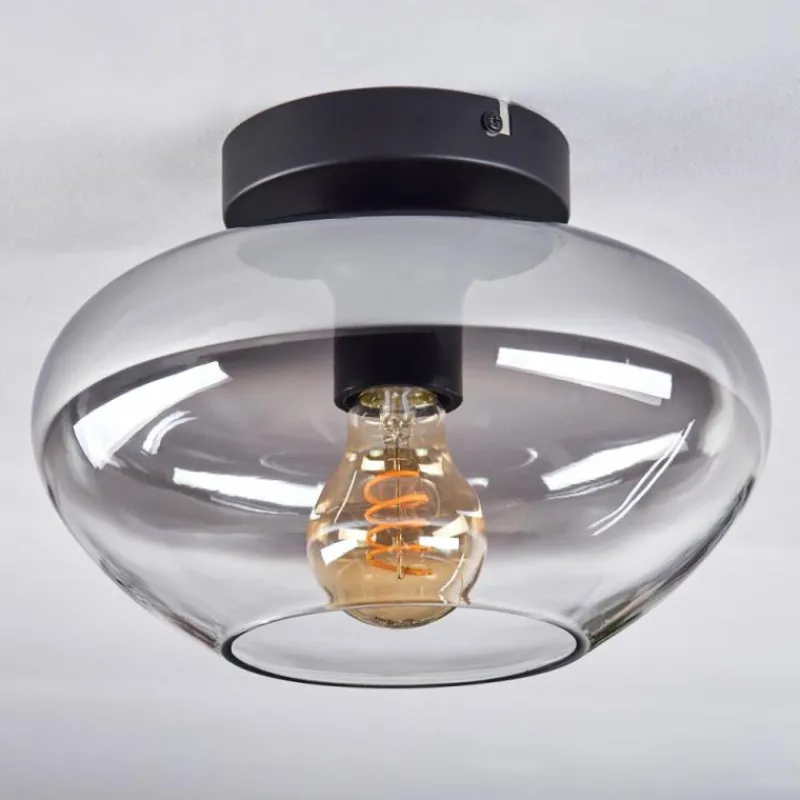 Suspension Verre Fumé-hofstein Mertola Plafonnier Chrome, Fumé, 1 lumière