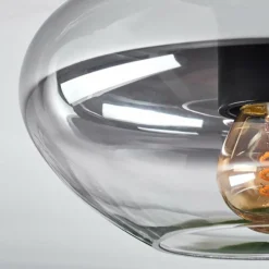 hofstein Mertola Plafonnier Chrome, Fumé, 1 lumière