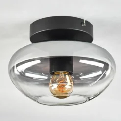 hofstein Mertola Plafonnier Chrome, Fumé, 1 lumière